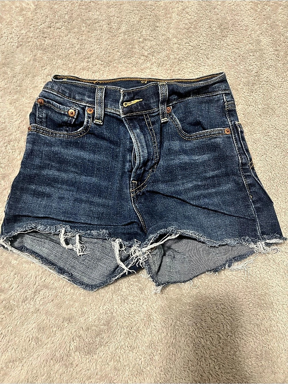 Levi's 501 Original High Rise Denim Cutoff Shorts Women's Distressed Jean Shorts